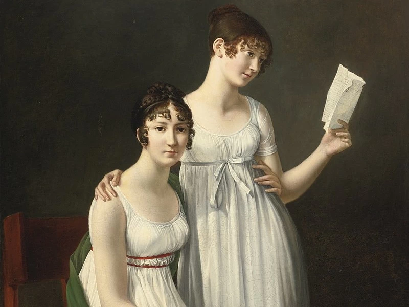 1767-Henri-François Riesener - Henri-François Riesener, Ritratto di due giovani donne, la baronessa Pichon e Mme de Fourcroy